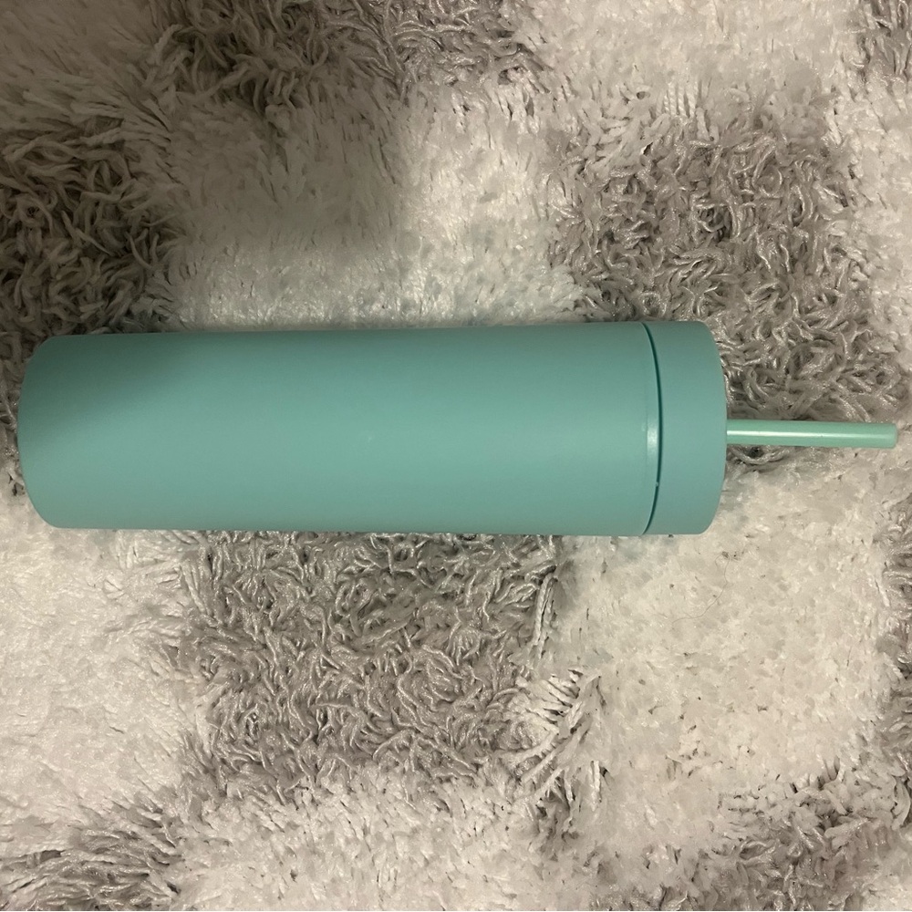 STRATA CUPS Mint Skinny Tumbler with Lid and Straws 16oz